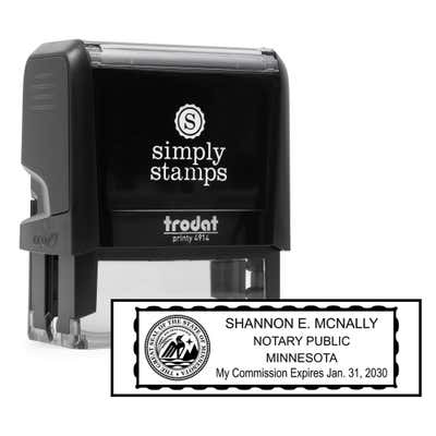 Minnesota Notary Seal Stamp Body and Design