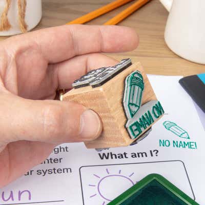 The Cubie Teacher Stamp - alternate view
