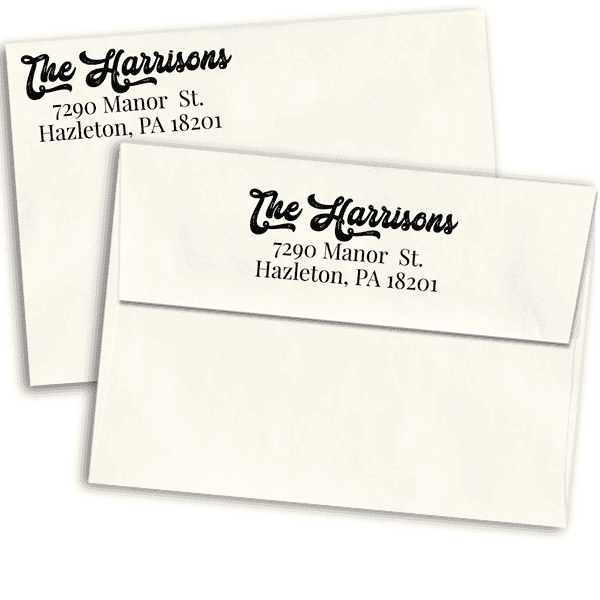 Antique Script Custom Address Stamp