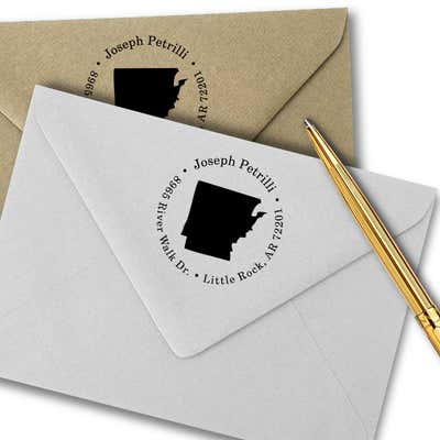 Arkansas Round Address Stamp - alternate view