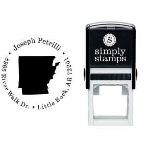 Arkansas Round Address Stamp Body and Design