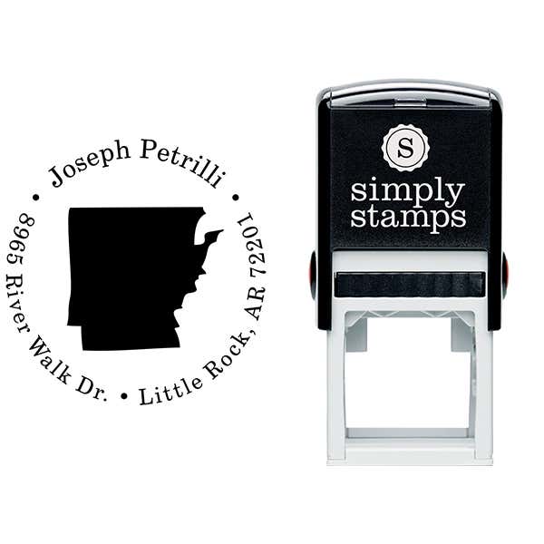 Arkansas Round Address Stamp Body and Design