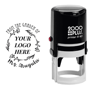 Arugula Round Custom Logo Garden Stamp