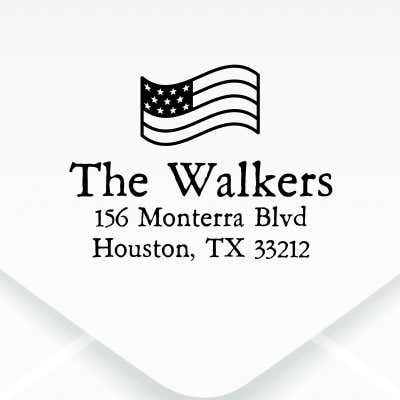 custom round letter address stamp