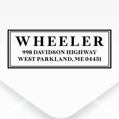 Rustic Script Address Stamp