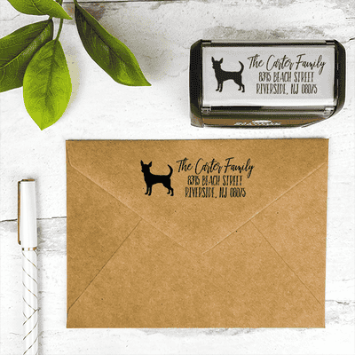 Chihuahua Dog Personalized Address Stamp - alternate view