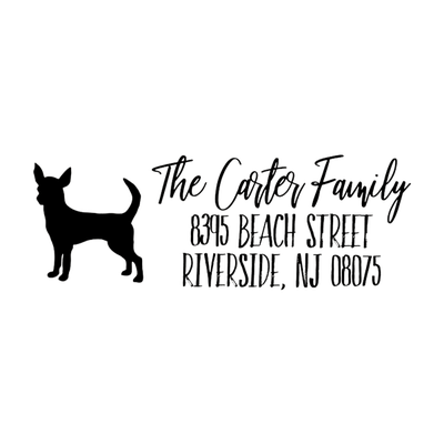 Chihuahua Dog Personalized Address Stamp