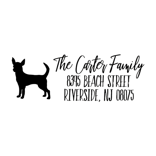 Chihuahua Dog Personalized Address Stamp