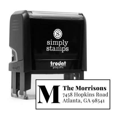 Elevated Monogram Address Stamp - alternate view