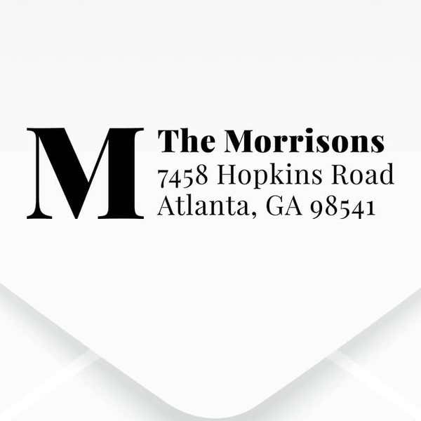 Elevated Monogram Address Stamp