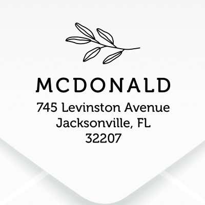 custom round letter address stamp