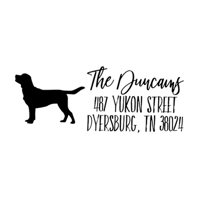 Labrador Dog Personalized Address Stamp