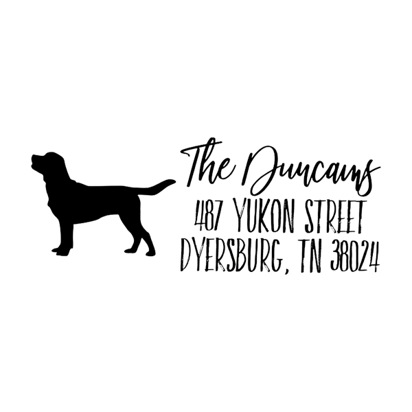 Labrador Dog Personalized Address Stamp
