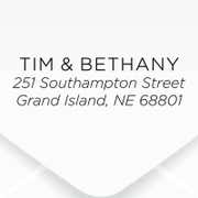 Light Sans Serif Address Stamp