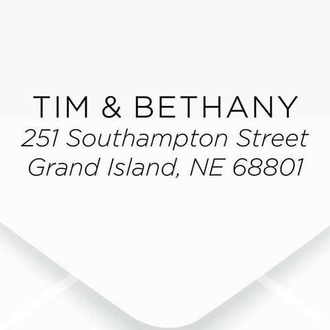 Light Sans Serif Address Stamp