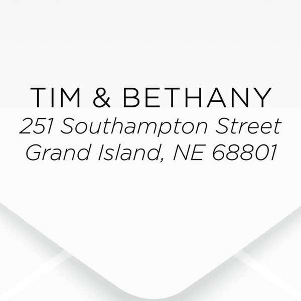 Light Sans Serif Address Stamp