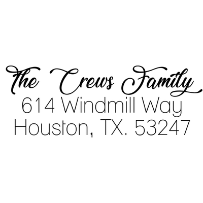 Lovely Script Custom Address Stamp
