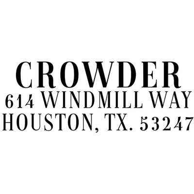 Magazine Serif Custom Address Stamp