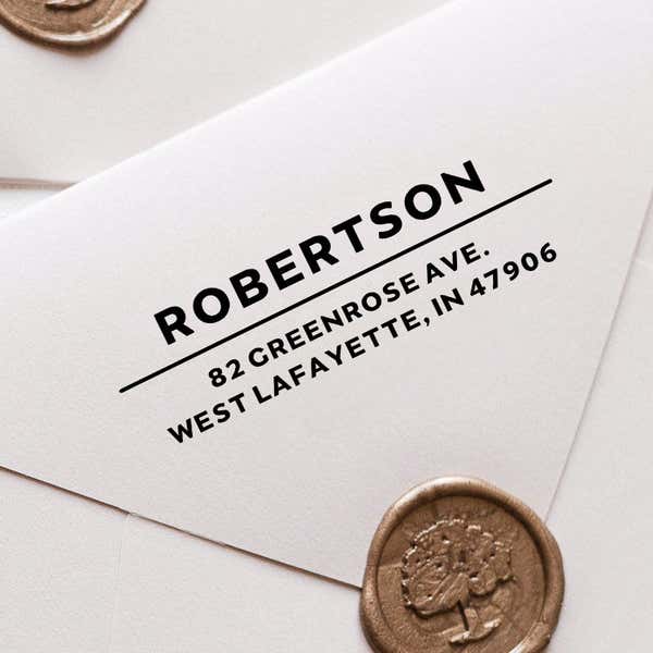 Modern Underline Custom Address Stamp