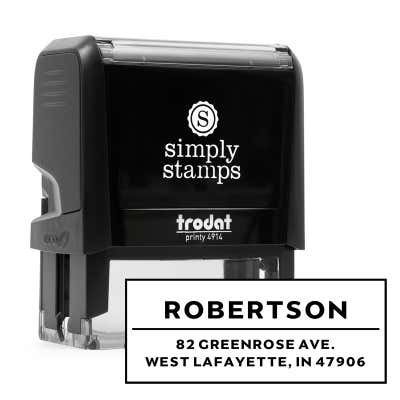 Modern Underline Custom Address Stamp - alternate view