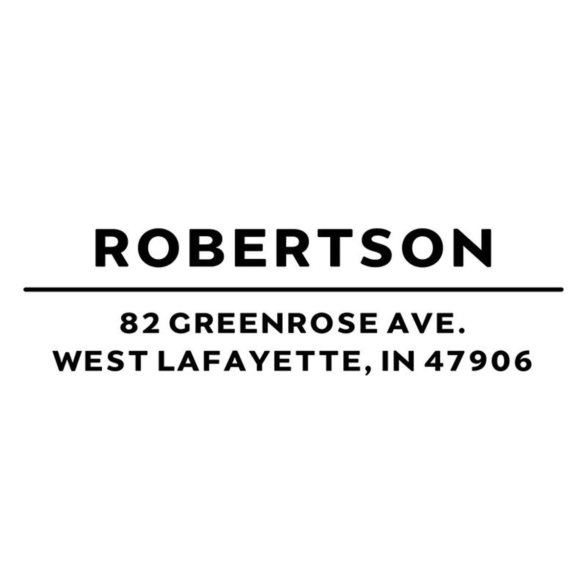 Modern Underline Custom Address Stamp