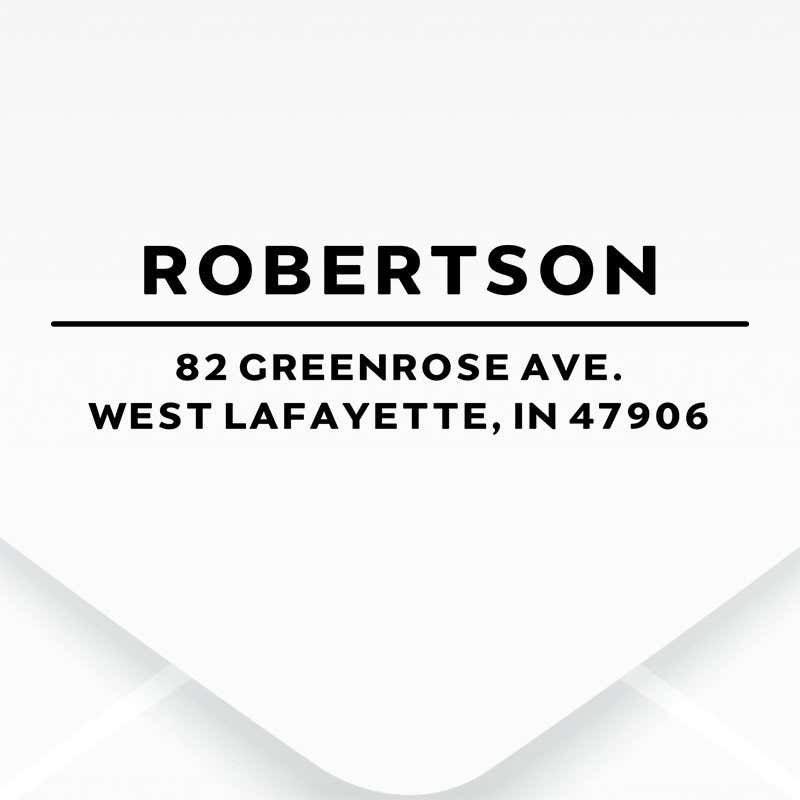 Modern Underline Custom Address Stamp