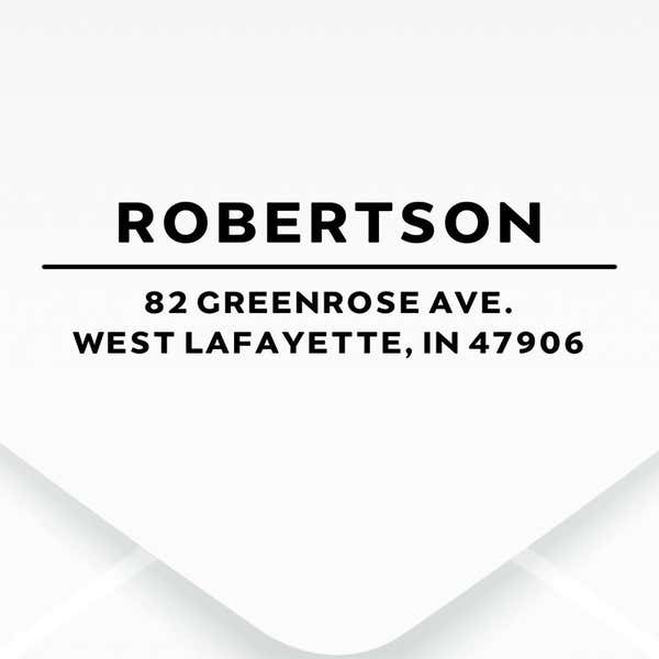 Modern Underline Custom Address Stamp