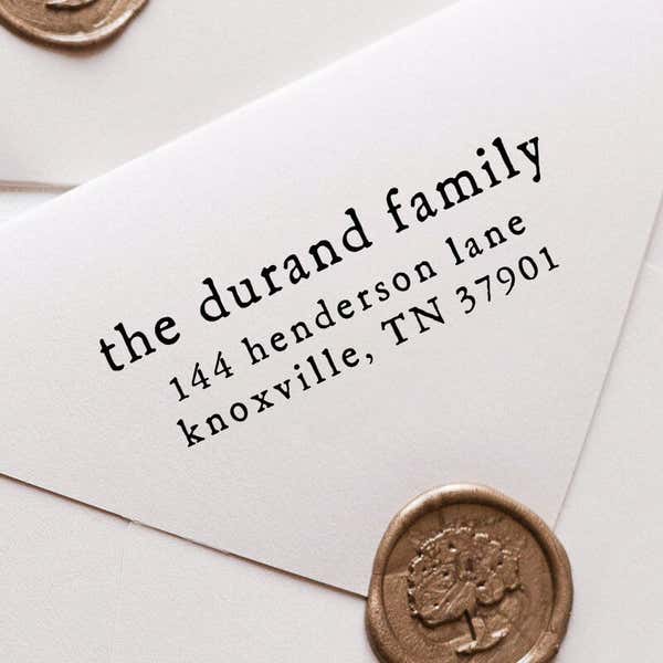 3-line Modern Custom Address Stamp
