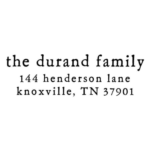 3-line Modern Custom Address Stamp