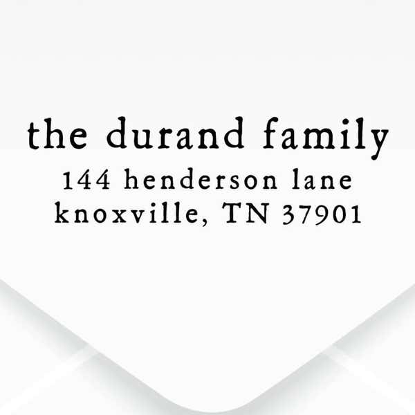 3-line Modern Custom Address Stamp