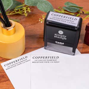 Italic Serif Custom Address Stamp