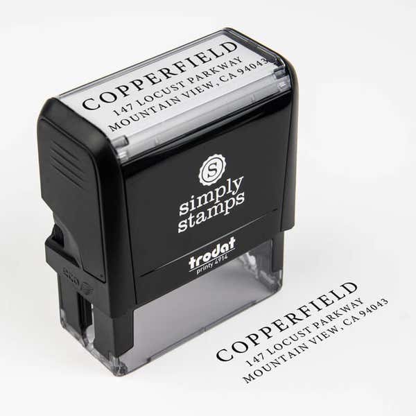 Italic Serif Custom Address Stamp
