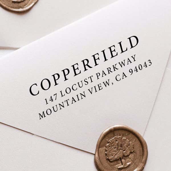 Italic Serif Custom Address Stamp