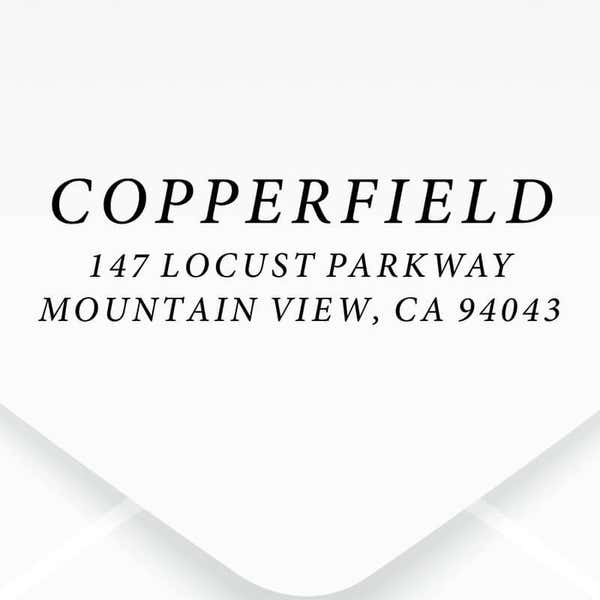 Italic Serif Custom Address Stamp