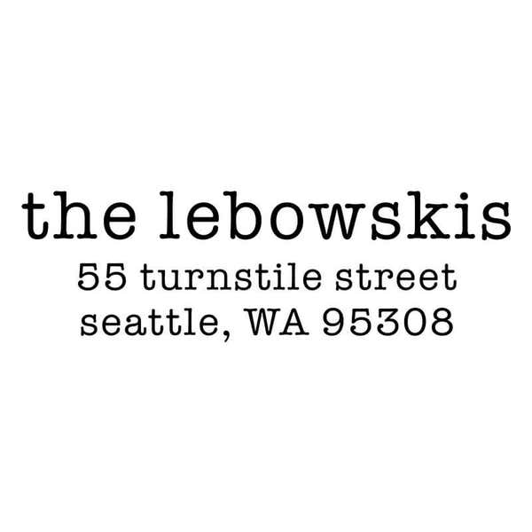 Lebowski Custom Address Stamp