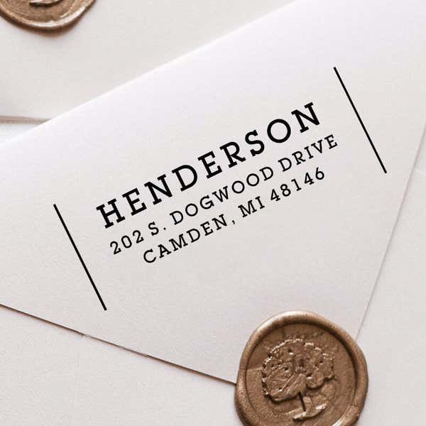 Contemporary Custom Address Stamp