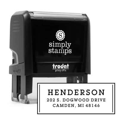 Contemporary Custom Address Stamp - alternate view