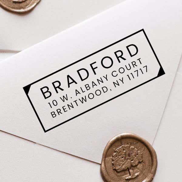 Mid-Century Modern Address Stamp