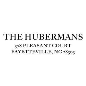 Huberman Custom Address Stamp