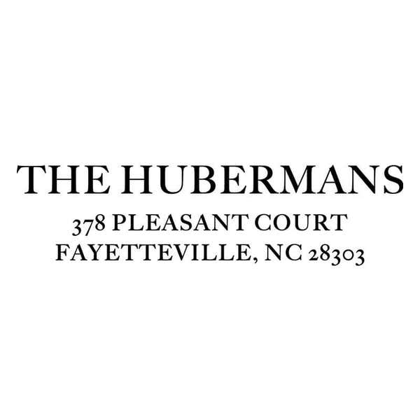 Huberman Custom Address Stamp