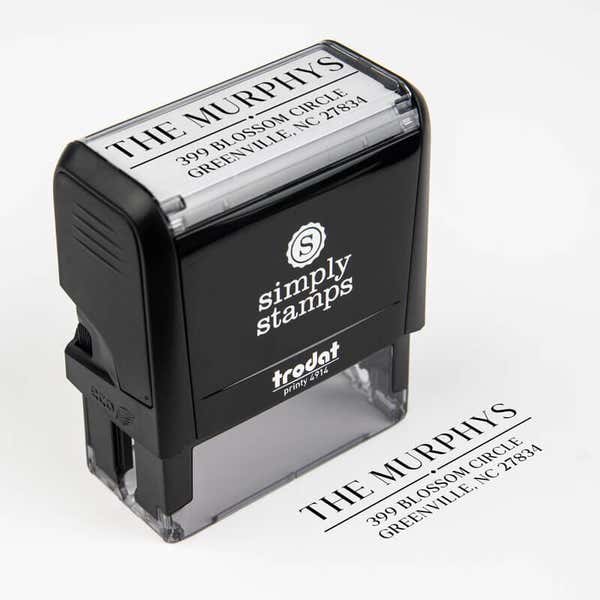Sophisticated Serif Address Stamp