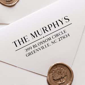 Sophisticated Serif Address Stamp