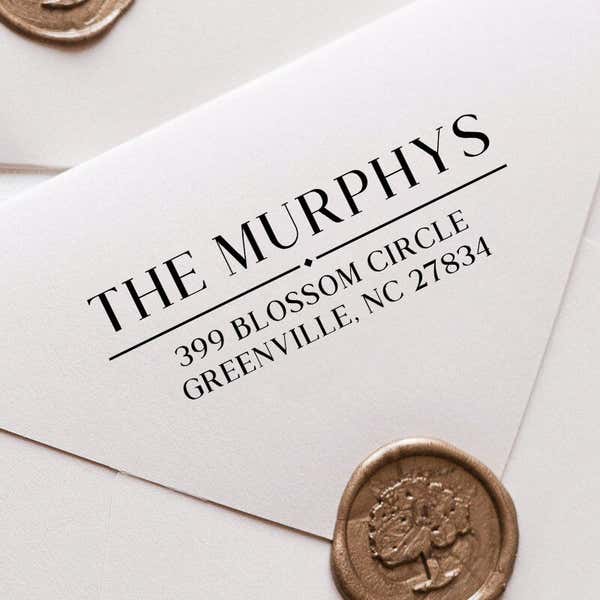 Sophisticated Serif Address Stamp