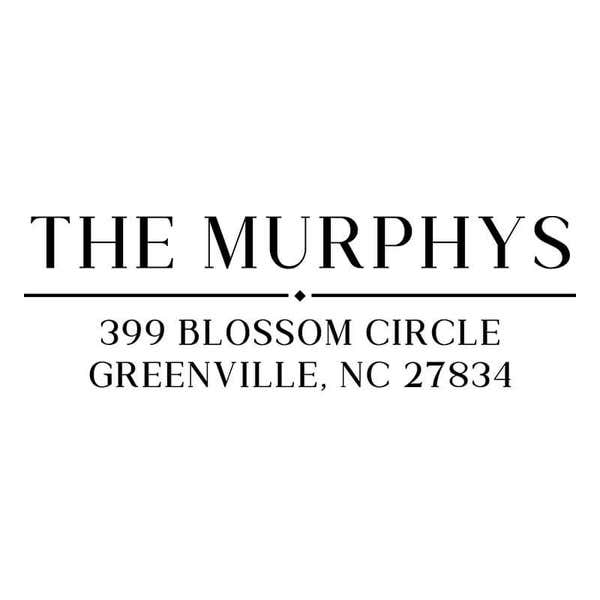 Sophisticated Serif Address Stamp