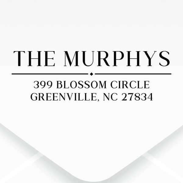 Sophisticated Serif Address Stamp
