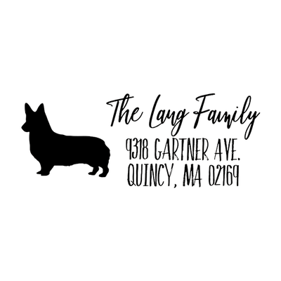 Corgi Dog Personalized Address Stamp