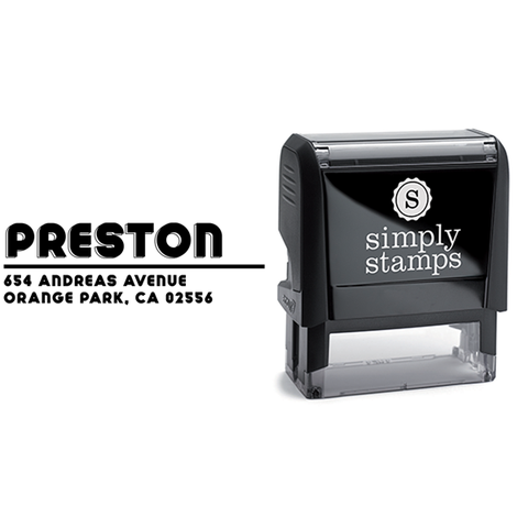 Retro Block 2.5" Address Stamp