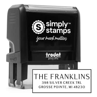 Custom Address Stamp – Modern Serif Family Name - alternate view
