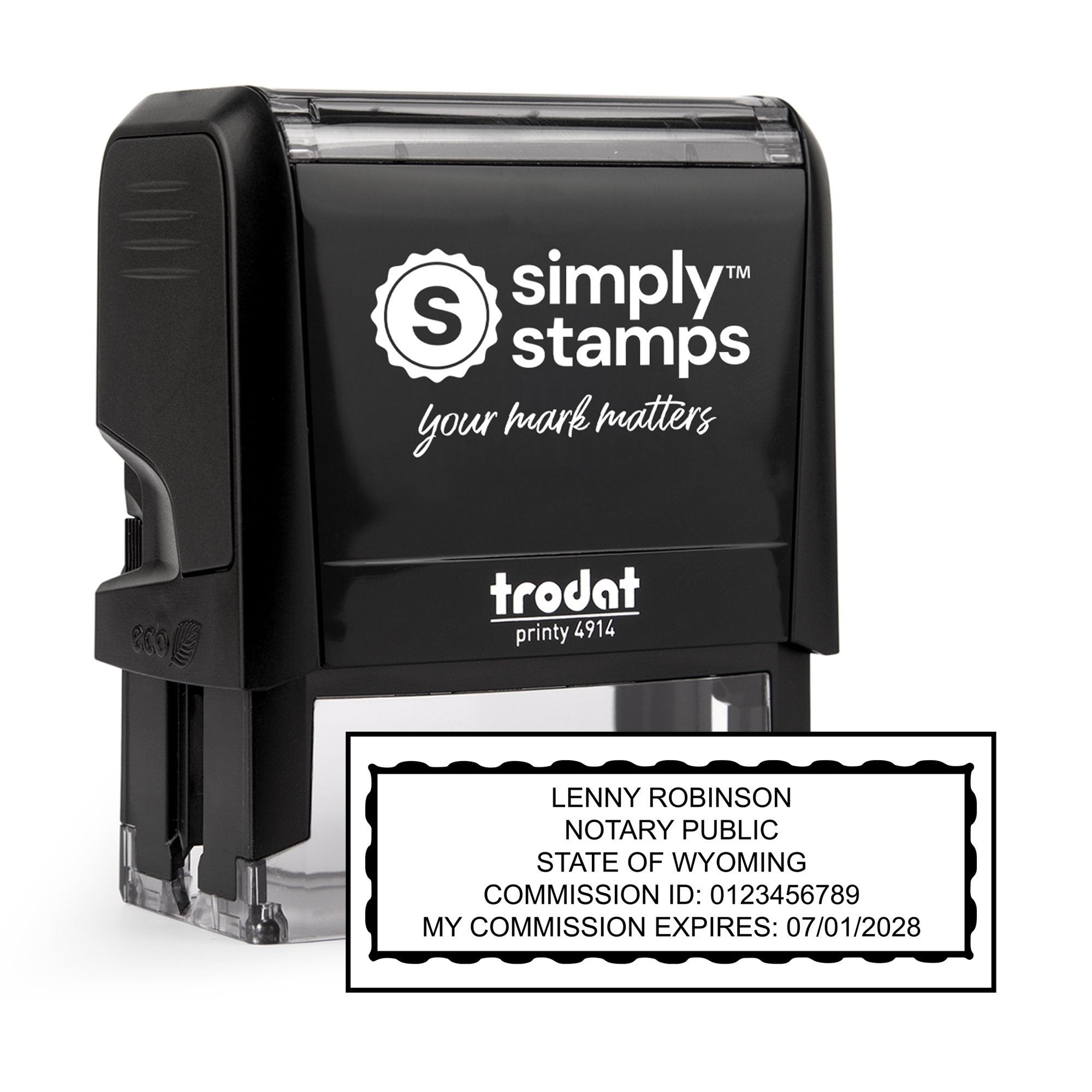 Wyoming Notary Rectangle Body and Design