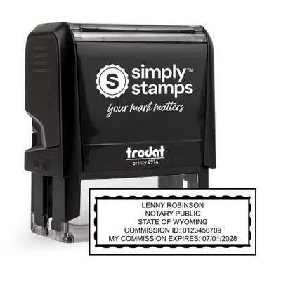 Wyoming Notary Rectangle Body and Design